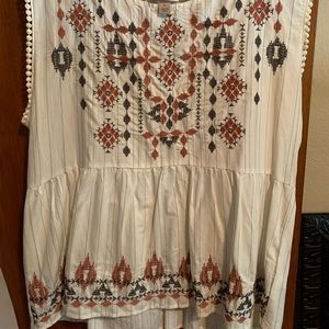 KNOX ROSE embroidered tank tops